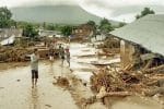 Survivors of deadly flash floods survey the damage on Adonara island in Indonesia’s East Nusa Tenggara province on April 4. Photo: UCAN/National Disaster Mitigation Agency