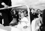 Pope St. John Paul II slumps down in the popemobile after being shot in St. Peter's Square on 13 May 1981. He was convinced that he owed his life to Our Lady of Fatima.