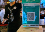 Customers entering establishments must scan a QR code with the LeaveHomeSafe phone app to facilitate contact tracing. Data is only stored on the device for 31 days.