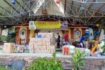 Volunteers check relief supplies at a coordination post in the Diocese of Larantuka, in East Nusa Tenggara province, for those affected by Tropical Cyclone Seroja. Photo UCAN/supplied