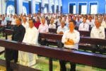 Fathers attend a special gathering to discuss St. Joseph at Our Lady of Perpetual Help Church in Hue on May 3. Photo: UCAN