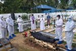 The funeral of a Covid-19 victim attended by the Covid Samaritans in India. Photo: UCAN/Caritas India