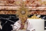 Pope Francis blesses the congregation during the Benediction of the Eucharist after Mass on June 6. Photo: CNS/Giuseppe Lami, Reuters pool