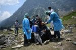 A health care worker administers a dose of the COVISHIELD vaccine to a shepherd during a vaccination drive in a remote area near Lidderwat, India, on June 10. Photo: CNS/Sanna Irshad Mattoo, Reuters