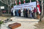 Cardinal Suharyo (centre) leads a groundbreaking ceremony at St. Bernadette Parish. Photo: UCAN/supplied