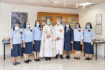 The new general council of the Precious Blood Sisters with Cardinal Tong and Father Khong, centre left and right.