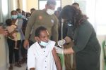 A resident in Ermera in Timor-Leste is vaccinated on August 19. Photo: UCAN/Timor Leste Ministry of Health