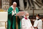 Pope Francis gives the homily at the Mass, on October 10, to open the process that will lead up to the assembly of the world Synod of Bishops in 2023. Photo: CNS/Remo Casilli, Reuters