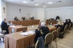 The trial by the Vatican City State court of two priests on June 7. Father Gabriele Martinelli and Monsignor Enrico Radice were accused of sexual abuse and hindering investigations. Photo: CNS photo/Vatican Media