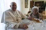Pope visits 90-year-old cousin