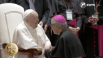 Mongolia: Pope Francis greeting Bishop Stephen Chow Sau Yan, SJ