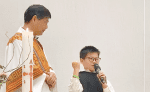 Child delegate spreads his blessings in parish