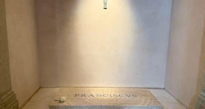 Our beloved Pope Francis rests here under the gaze of our Mother Mary