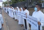 Protests after Catholic priest attacked by police in Colombo 