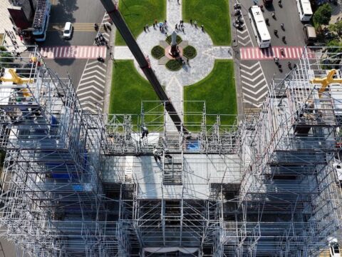 Restored cathedral crosses shine over Ho Chi Minh City