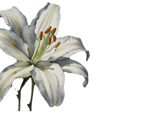 White lilies on the altar White lilies on the altar