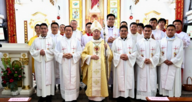 Confirmation for 58 at Shanghai parish on feast of Sacred Heart 