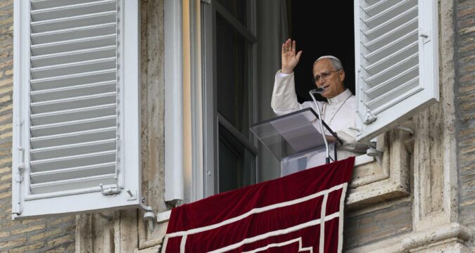 Pope Leo returns to Vatican window for Angelus days after lung surgery